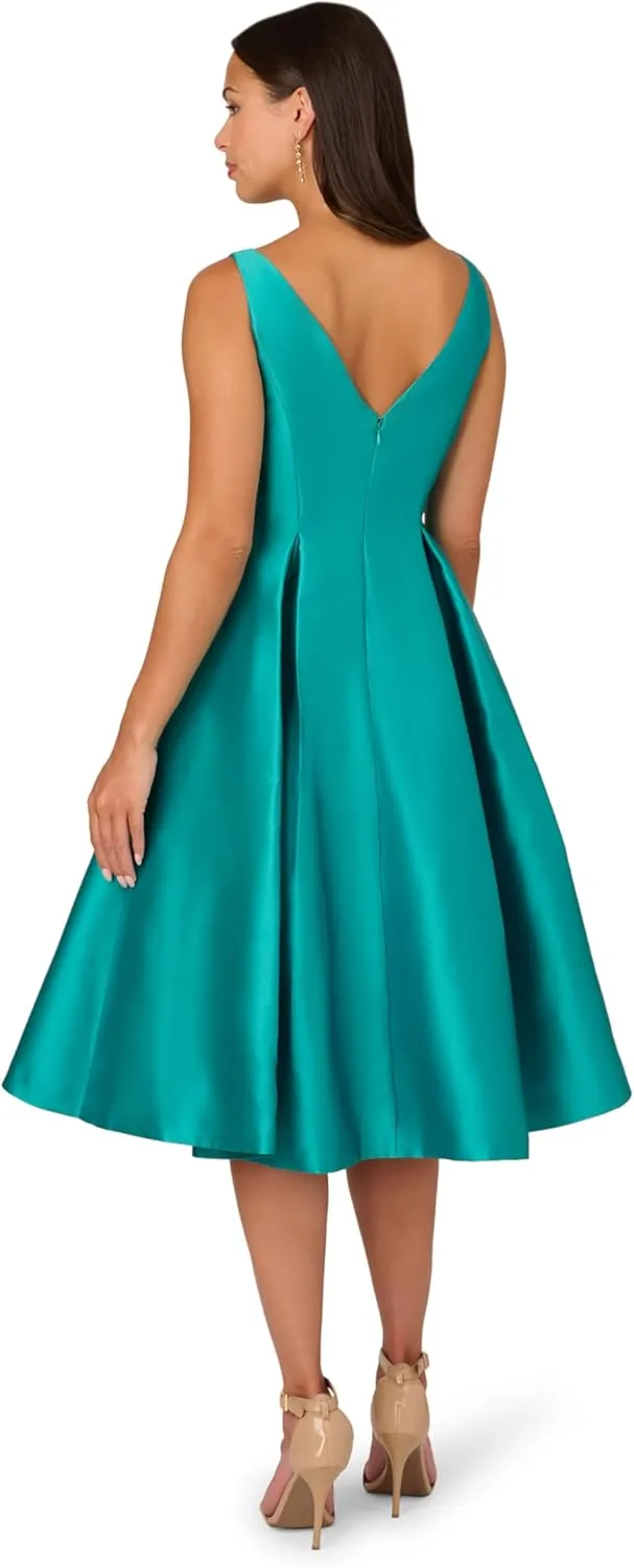 Adrianna Papell Women's Sleeveless Tea Length Dress