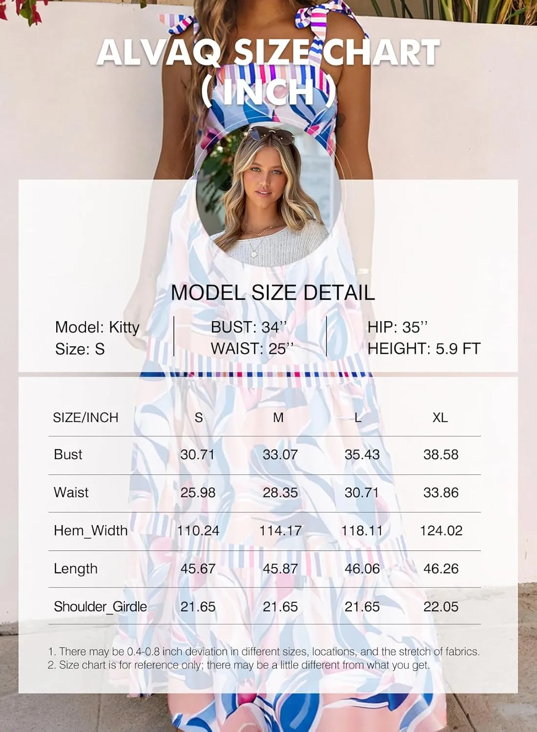 AlvaQ Women's 2025 Summer Sleeveless Floral Print Maxi Dress Strap Square Neck Beach Sun Dress