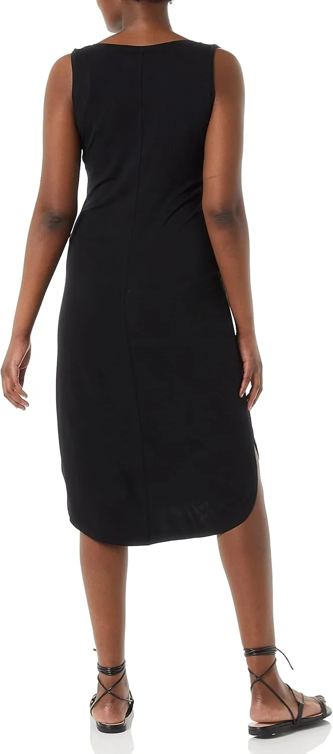 Amazon Essentials Women's Jersey Regular-Fit Sleeveless v-Neck Midi Dress (Previously Daily Ritual)