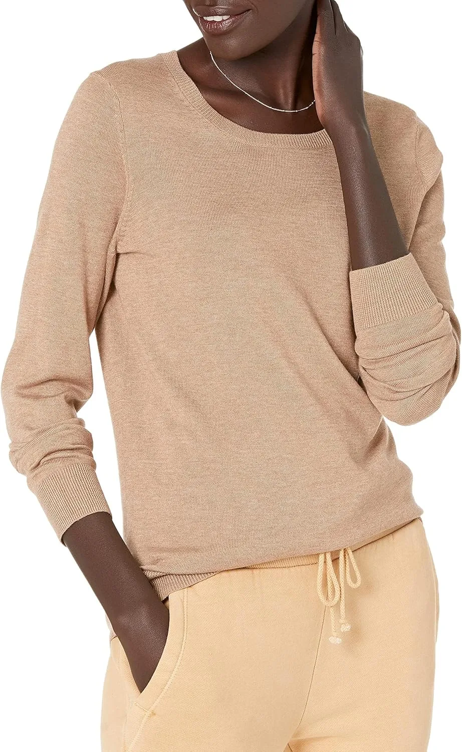 Amazon Essentials Women's Long-Sleeve Lightweight Crewneck Sweater (Available in Plus Size)