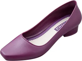 AMDBEL Flat Shoes for Women Comfortable Women's Pointed Toe Loafer Shoes Slip On Ballet Flat Dress Shoes Chunky Block Square Heels Shoes Closed Toe Wedges Shoes Work Casual Formal Flats Shoes