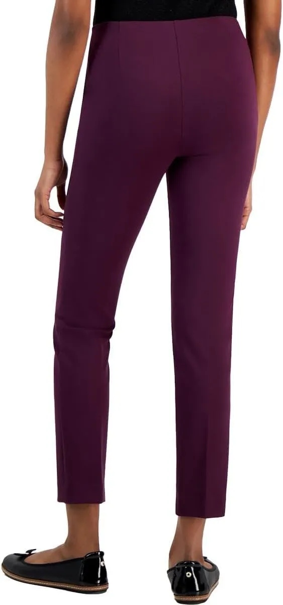 Anne Klein Womens Solid Ankle Pants