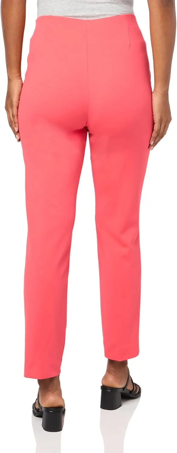 Anne Klein Womens Solid Ankle Pants