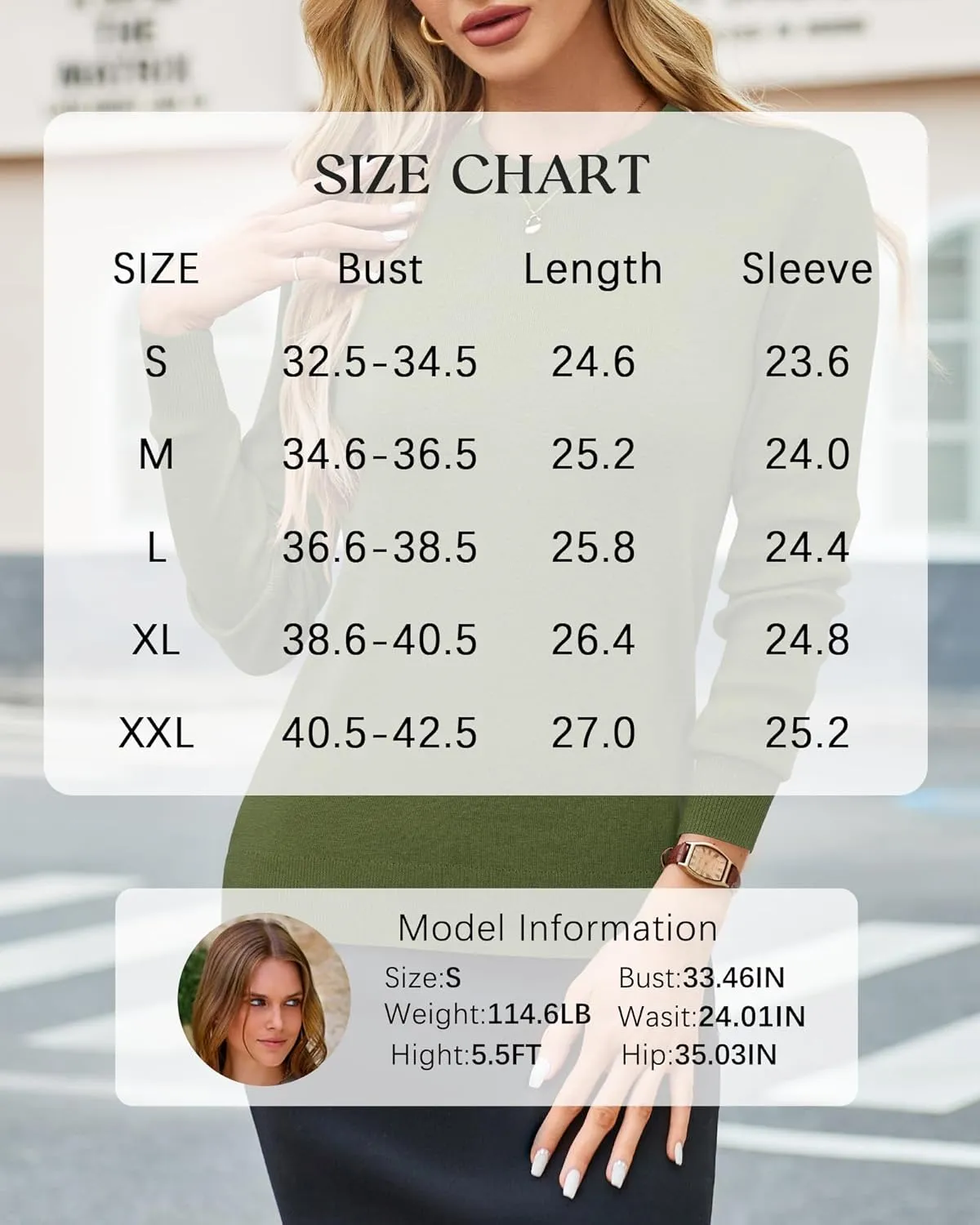 Arach&Cloz Women's Wool Blend Classic Crew Neck Casual Fall Sweaters