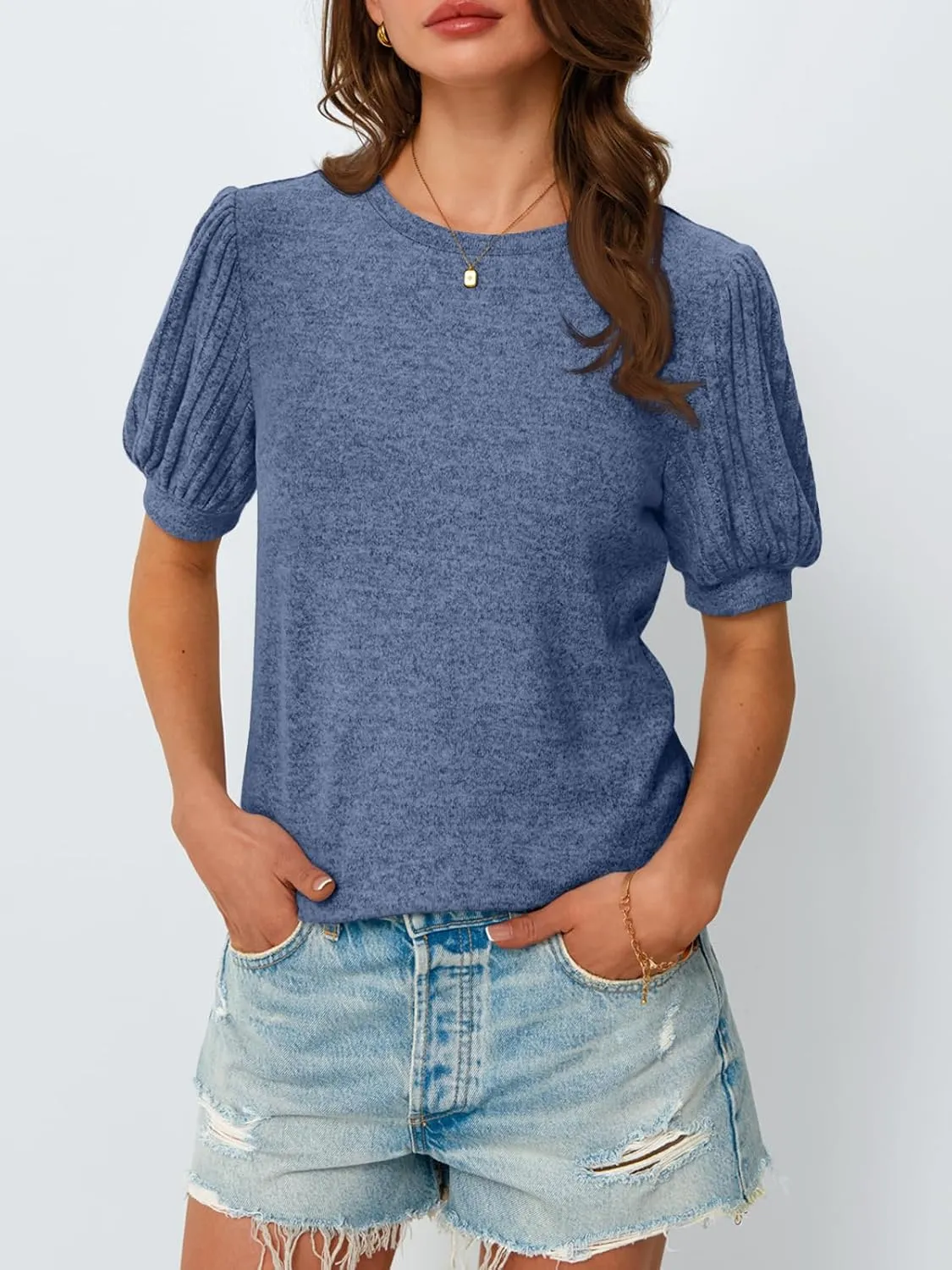 AUTOMET Womens Summer Tops Dressy Casual Blouses Business Short Sleeve Shirt 2025 Cute Trendy Sweater