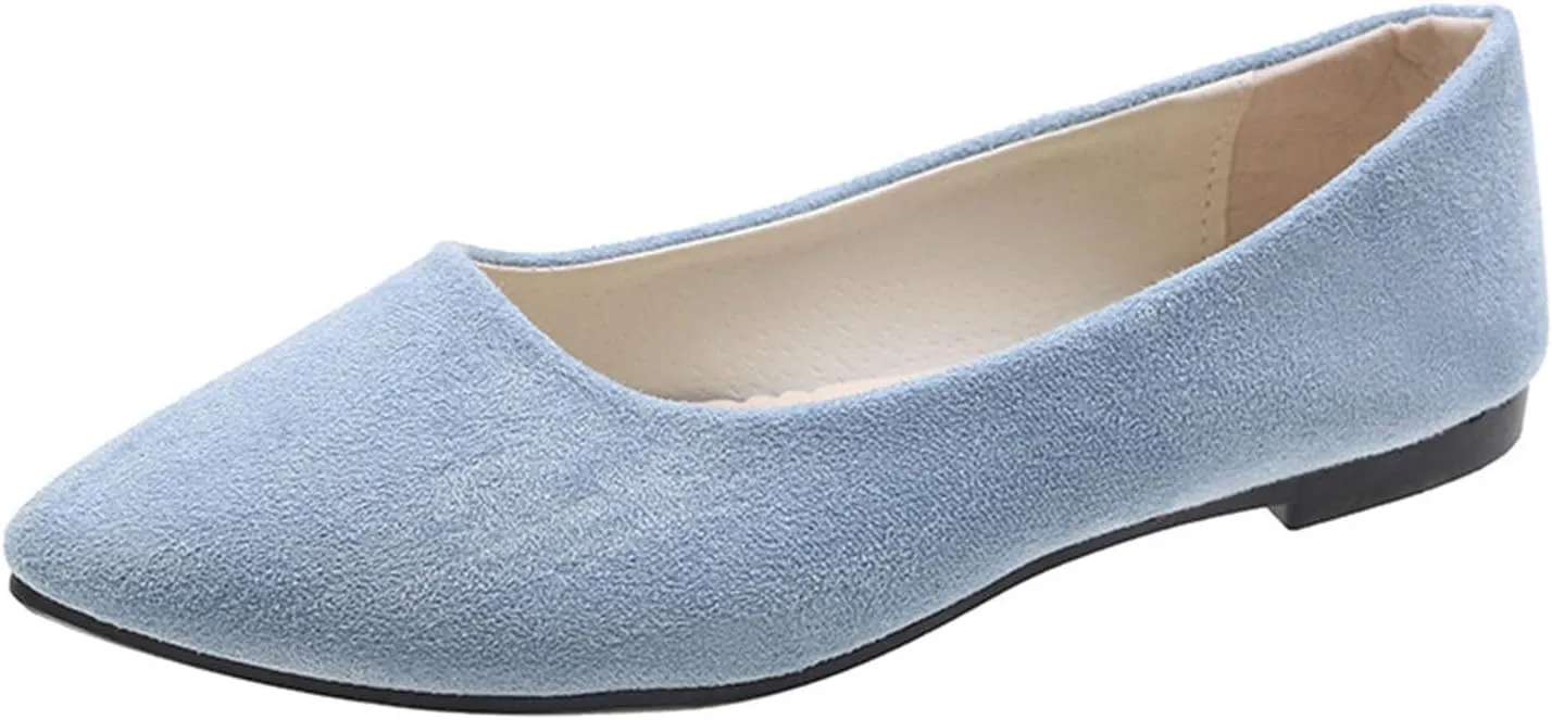 Ballet Flats Shoes for Women Dressy Comfortable Flat Pointed Toe Shoes for Women Mary Jane Shoe Womens Flats