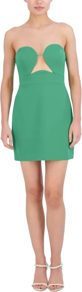 BCBGMAXAZRIA Women's Strapless Sweetheart Neck Mini Evening Dress