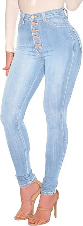 BISUAL Womens High Waisted Butt Lifting Jeans Distressed Stretch Skinny Sexy Colombian Jeans for Women