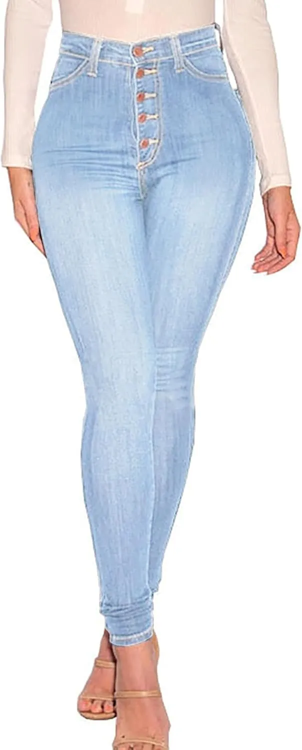 BISUAL Womens High Waisted Butt Lifting Jeans Distressed Stretch Skinny Sexy Colombian Jeans for Women