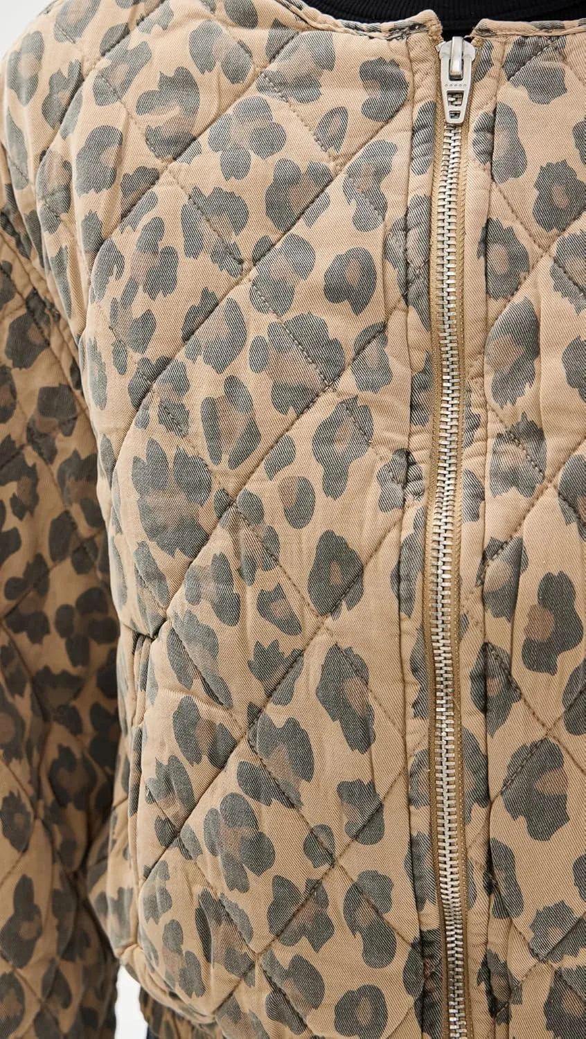 [BLANKNYC] Womens Leopard Tencel Jacket