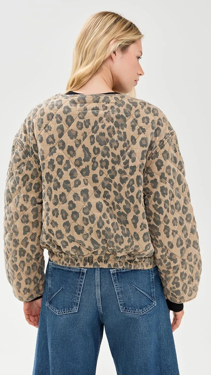 [BLANKNYC] Womens Leopard Tencel Jacket