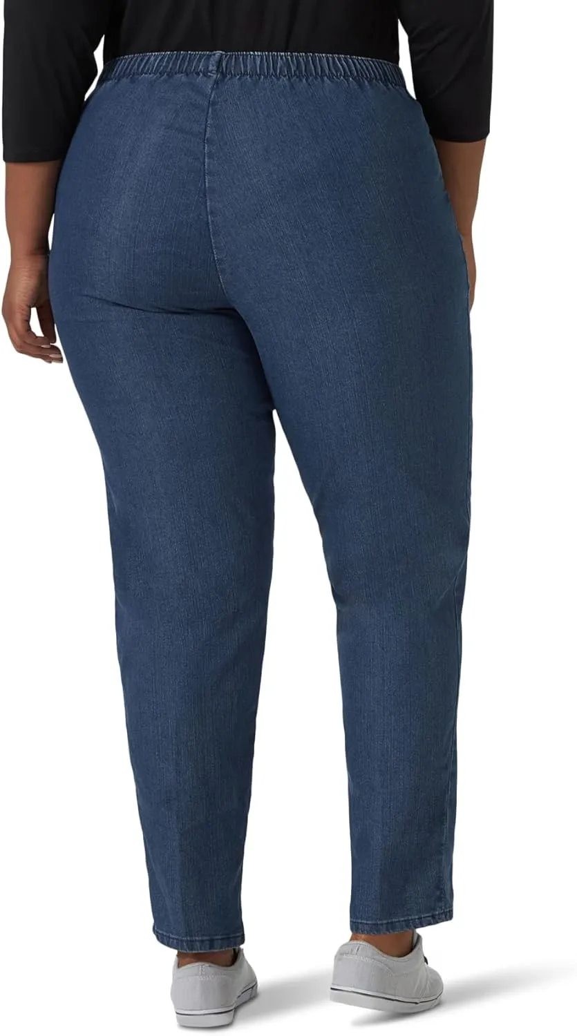 Chic Classic Collection Women's Plus Size Stretch Elastic Waist Pull-On Pant