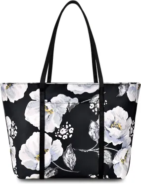Chrysansmile Large Tote Bag for Women Work Nylon Shoulder Bags Waterproof Beach Bag Flower Womens Purses and Handbags