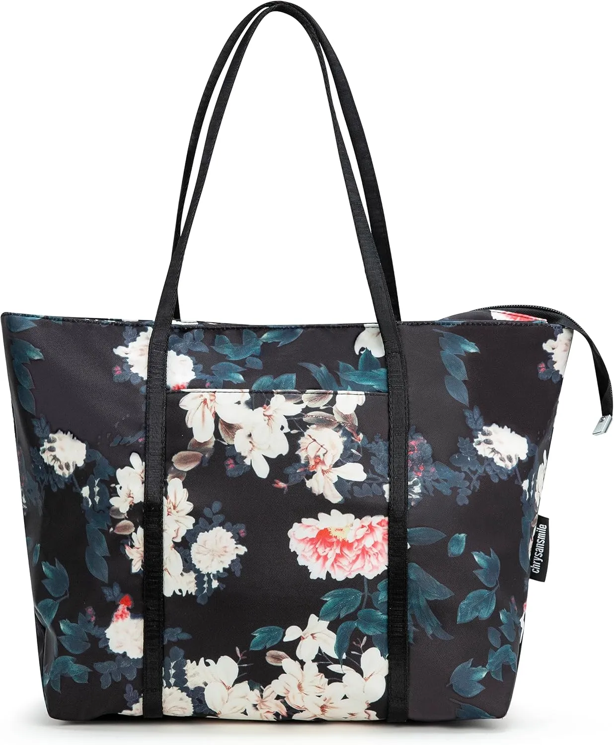 Chrysansmile Large Tote Bag for Women Work Nylon Shoulder Bags Waterproof Beach Bag Flower Womens Purses and Handbags