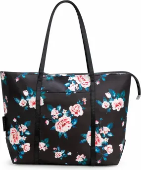 Chrysansmile Large Tote Bag for Women Work Nylon Shoulder Bags Waterproof Beach Bag Flower Womens Purses and Handbags