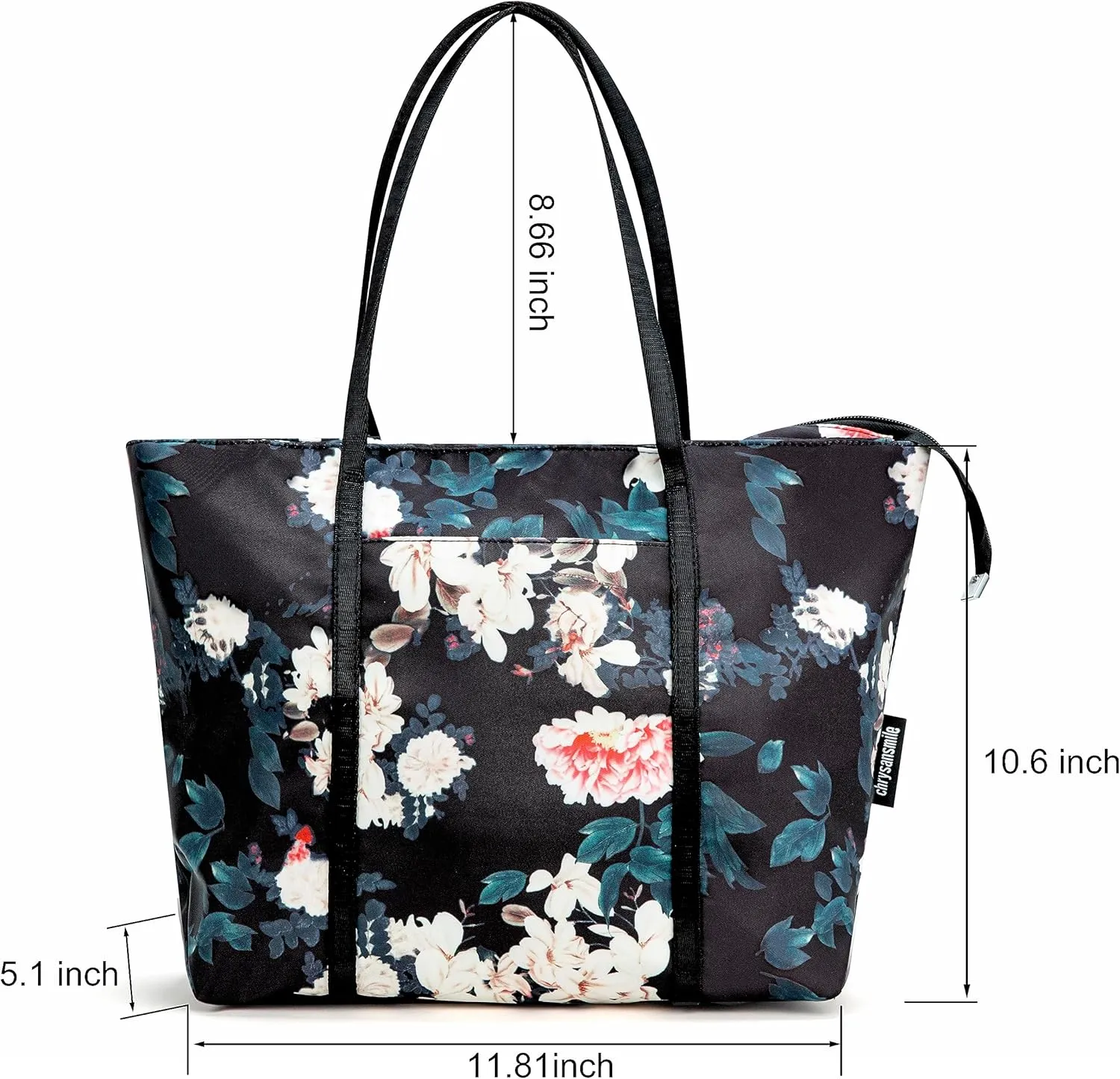 Chrysansmile Large Tote Bag for Women Work Nylon Shoulder Bags Waterproof Beach Bag Flower Womens Purses and Handbags