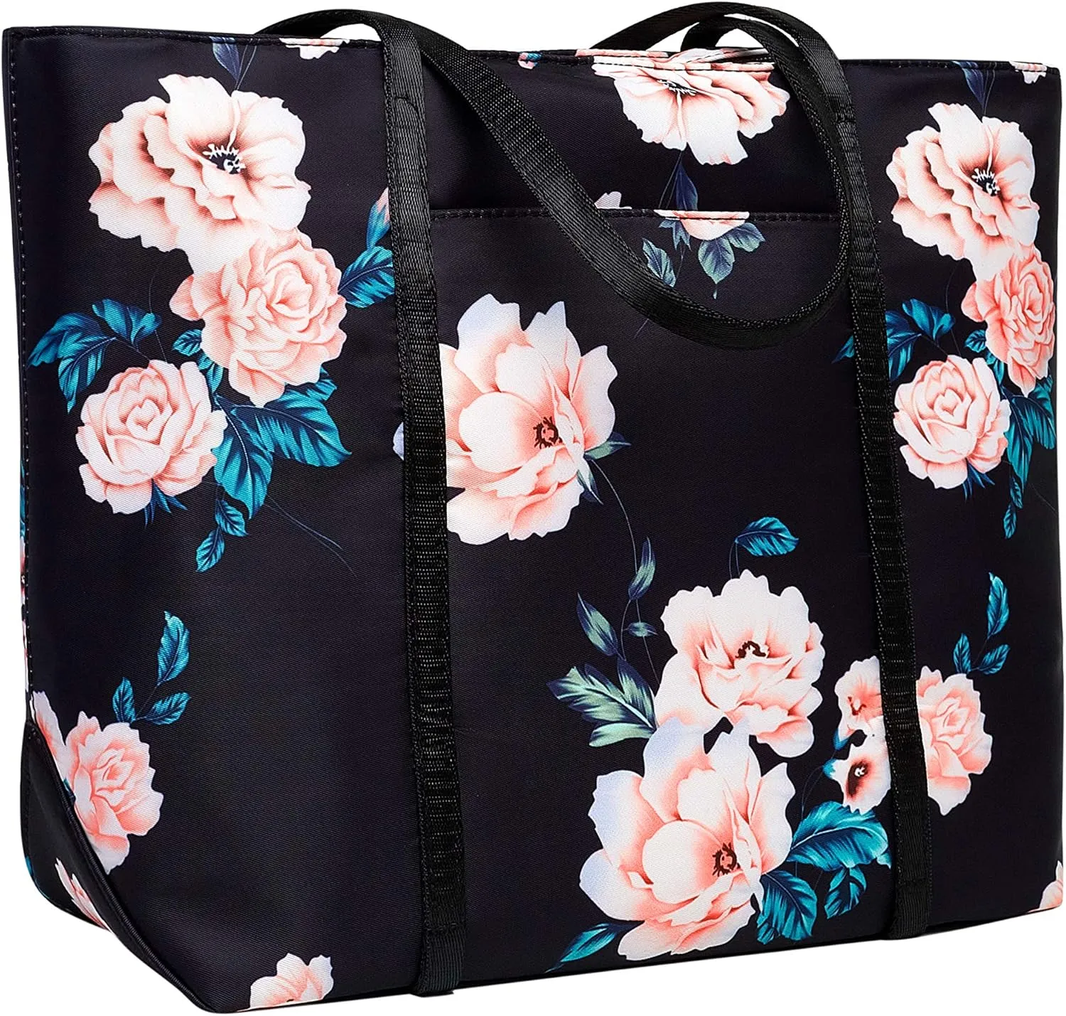 Chrysansmile Large Tote Bag for Women Work Nylon Shoulder Bags Waterproof Beach Bag Flower Womens Purses and Handbags