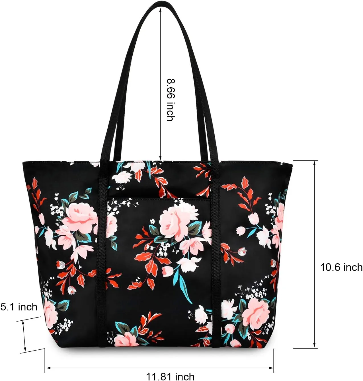 Chrysansmile Large Tote Bag for Women Work Nylon Shoulder Bags Waterproof Beach Bag Flower Womens Purses and Handbags