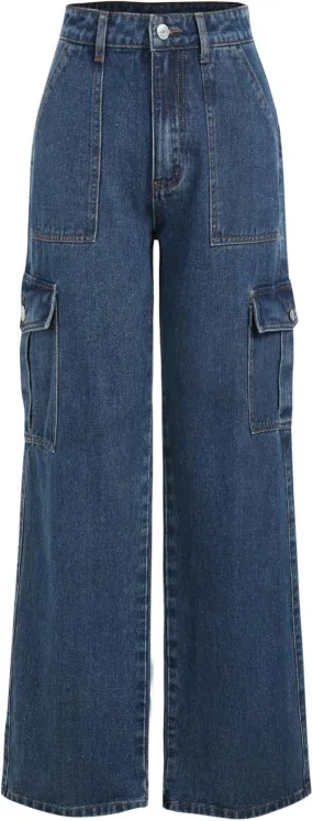 CIDER Alessia Solid Cargo Jeans