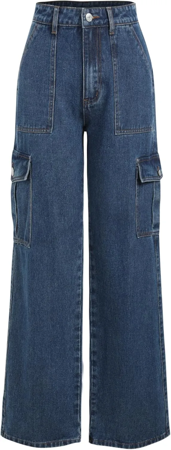 CIDER Alessia Solid Cargo Jeans