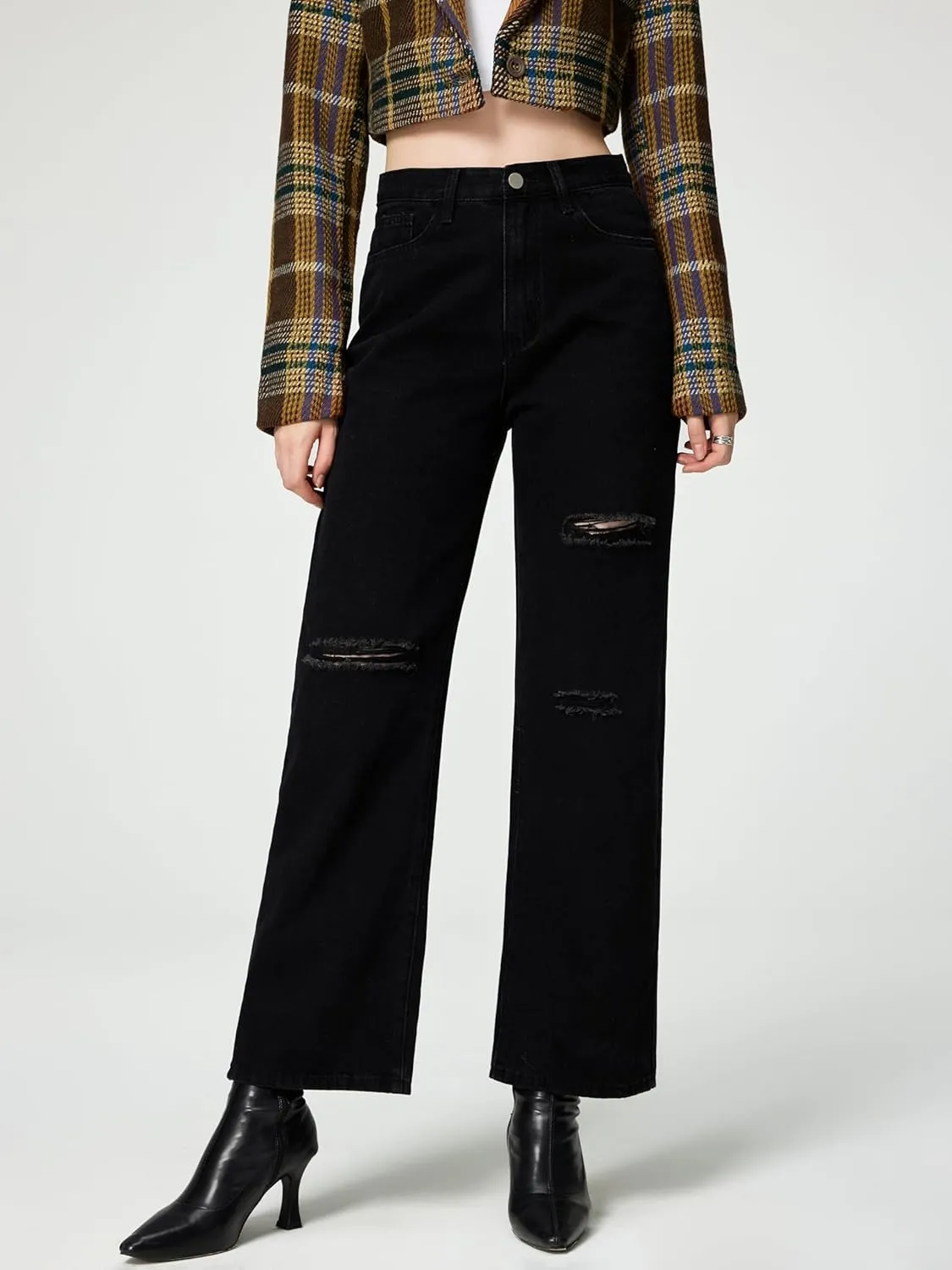 CIDER Denim Basic Ripped Jeans