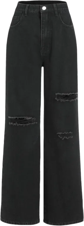 CIDER Denim Basic Ripped Jeans