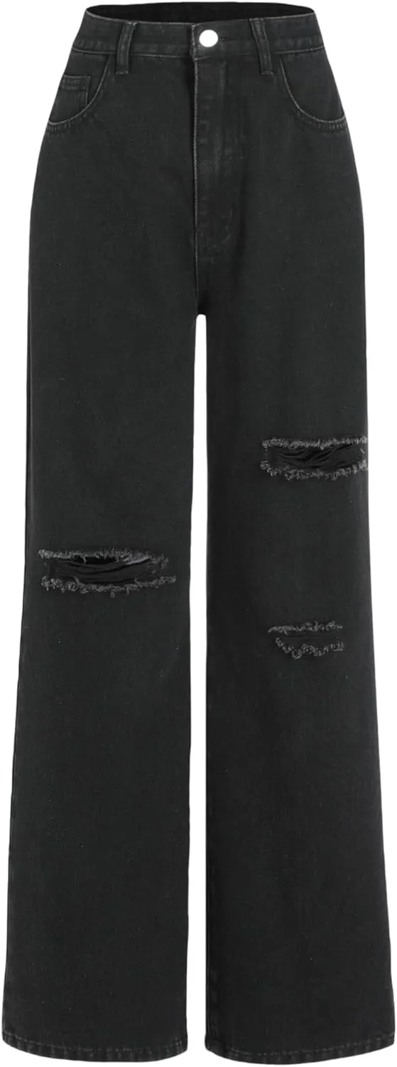 CIDER Denim Basic Ripped Jeans