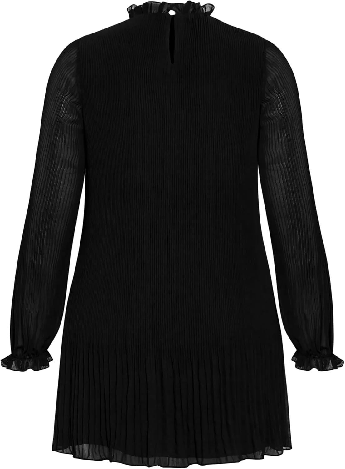 City Chic Women's Plus Size Pleat Ruffle Dress