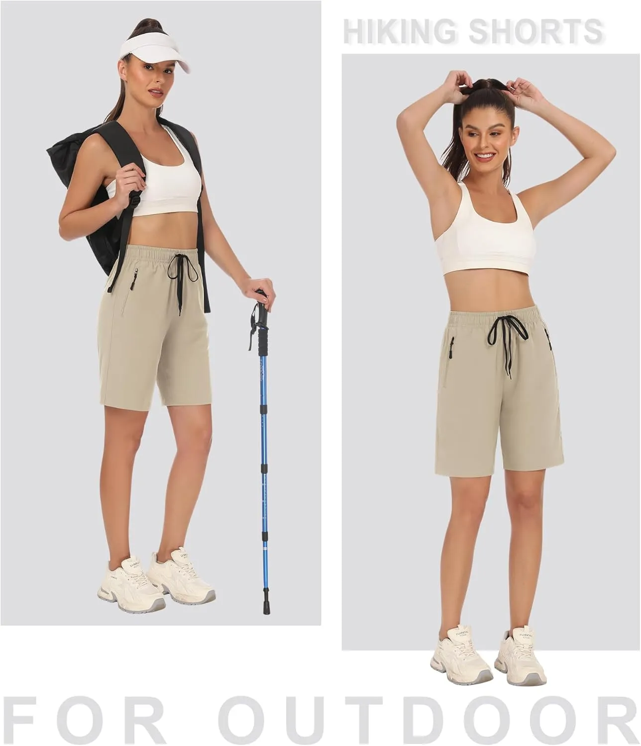 DIBAOLONG Womens 7??Hiking Shorts Quick Dry Lightweight Athletic Gym Running Bermuda Shorts for Women with Pockets
