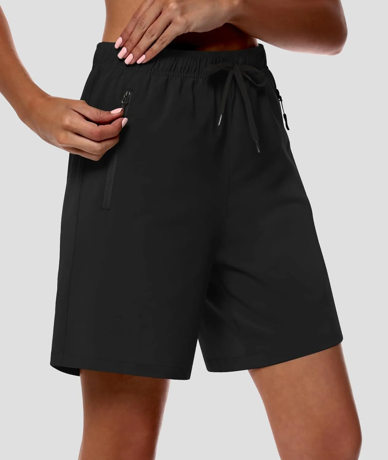 DIBAOLONG Womens 7??Hiking Shorts Quick Dry Lightweight Athletic Gym Running Bermuda Shorts for Women with Pockets