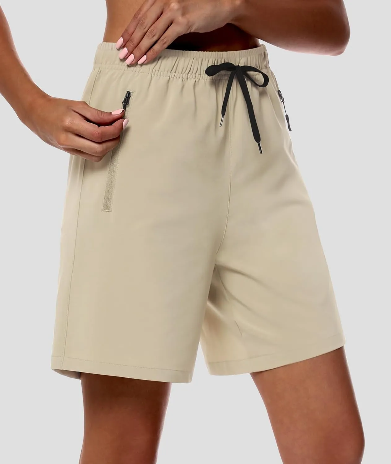 DIBAOLONG Womens 7??Hiking Shorts Quick Dry Lightweight Athletic Gym Running Bermuda Shorts for Women with Pockets