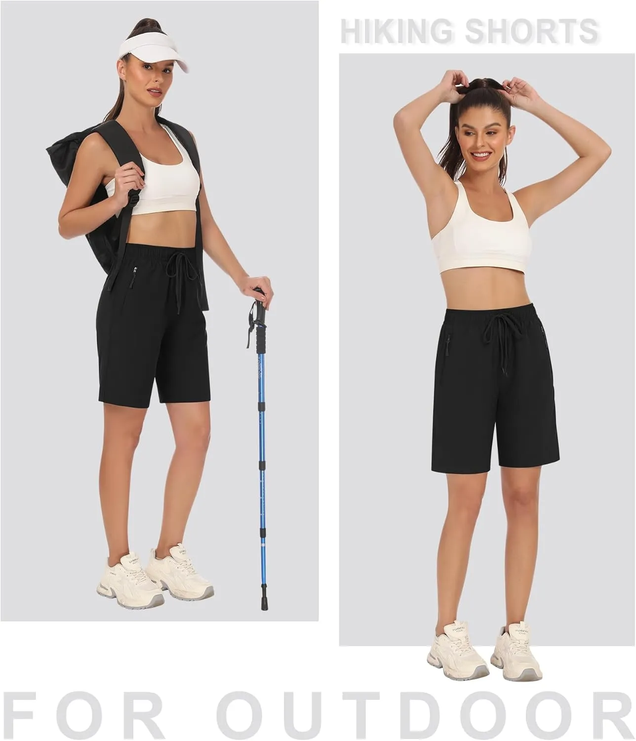DIBAOLONG Womens 7??Hiking Shorts Quick Dry Lightweight Athletic Gym Running Bermuda Shorts for Women with Pockets