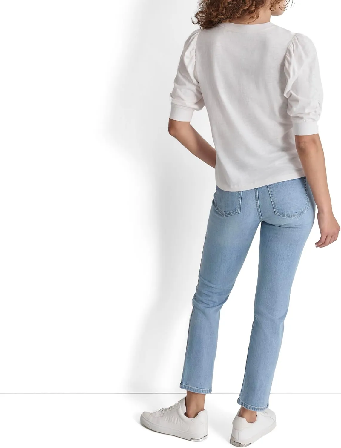 DKNY Women's Ruched Soft Trendy Top