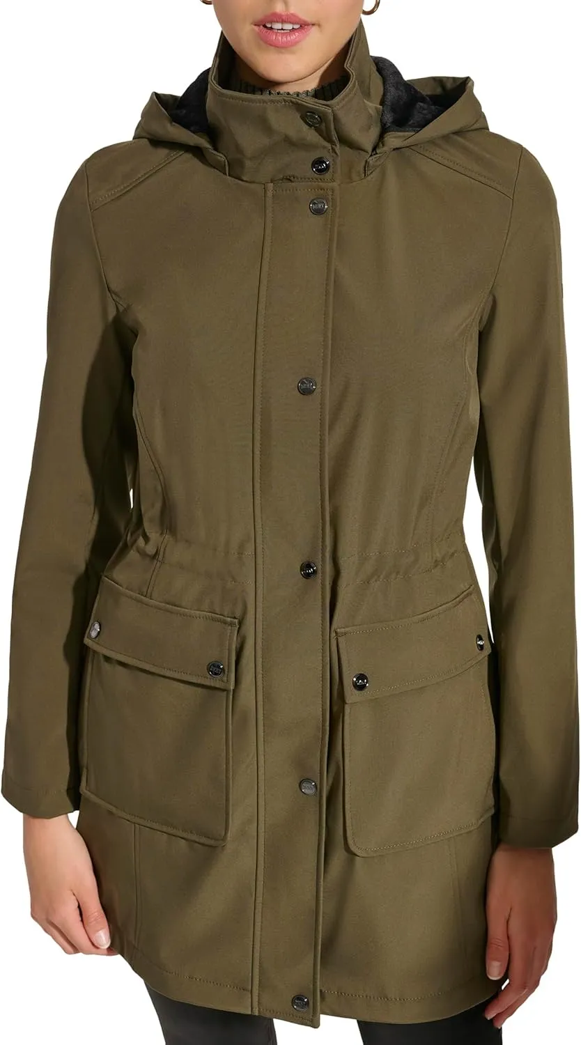 DKNY Women's Softshell Hooded Coat