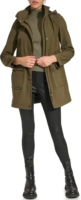 DKNY Women's Softshell Hooded Coat