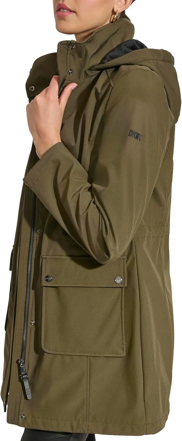 DKNY Women's Softshell Hooded Coat