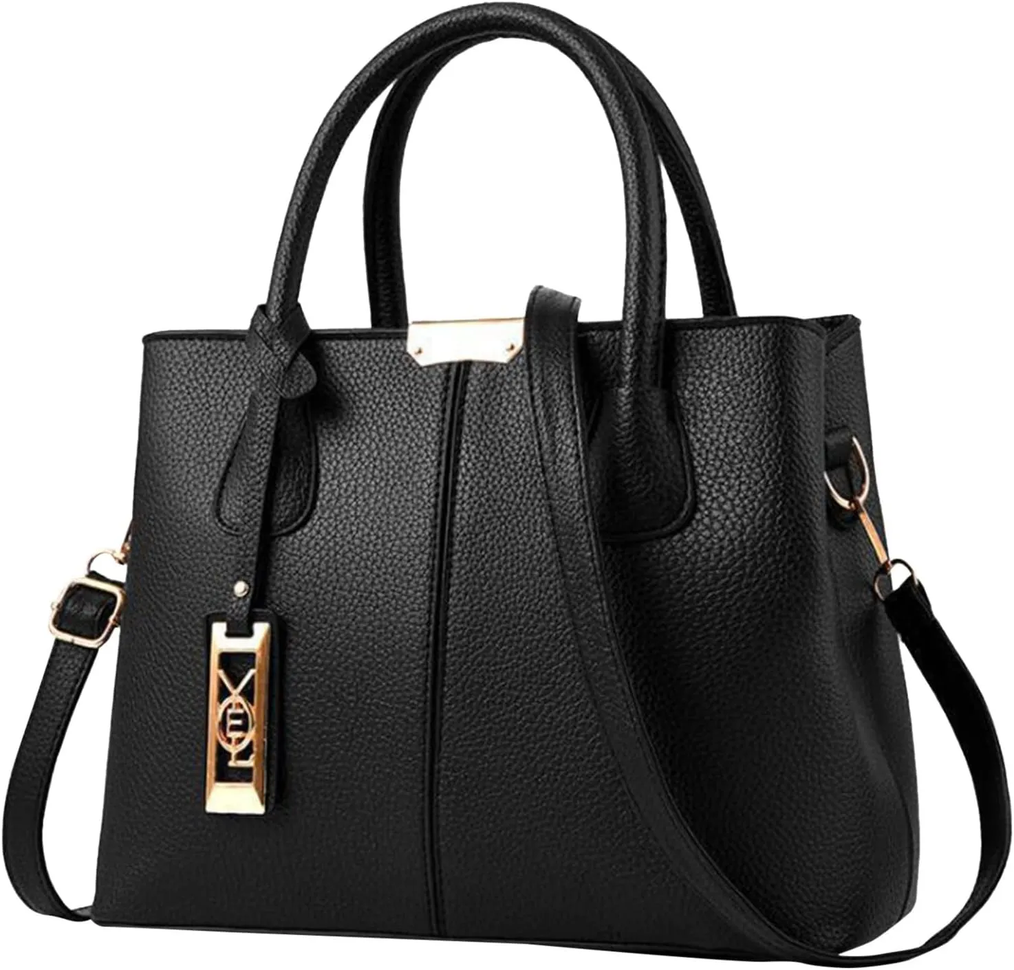 Fashion Handbag Simple Bag Large Capacity One Shoulder Women Bags Messenger Bags for Kids Girl (Black, One Size)