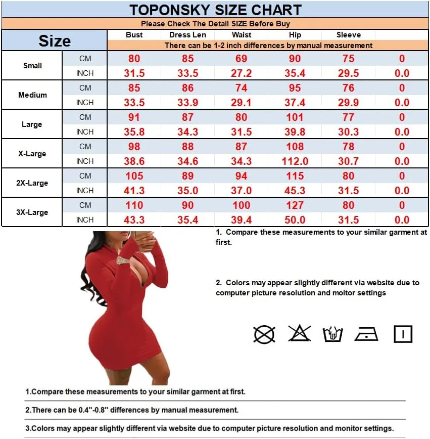 Front Zipper Bodycon Dress Party Long-Sleeve Club Dresses