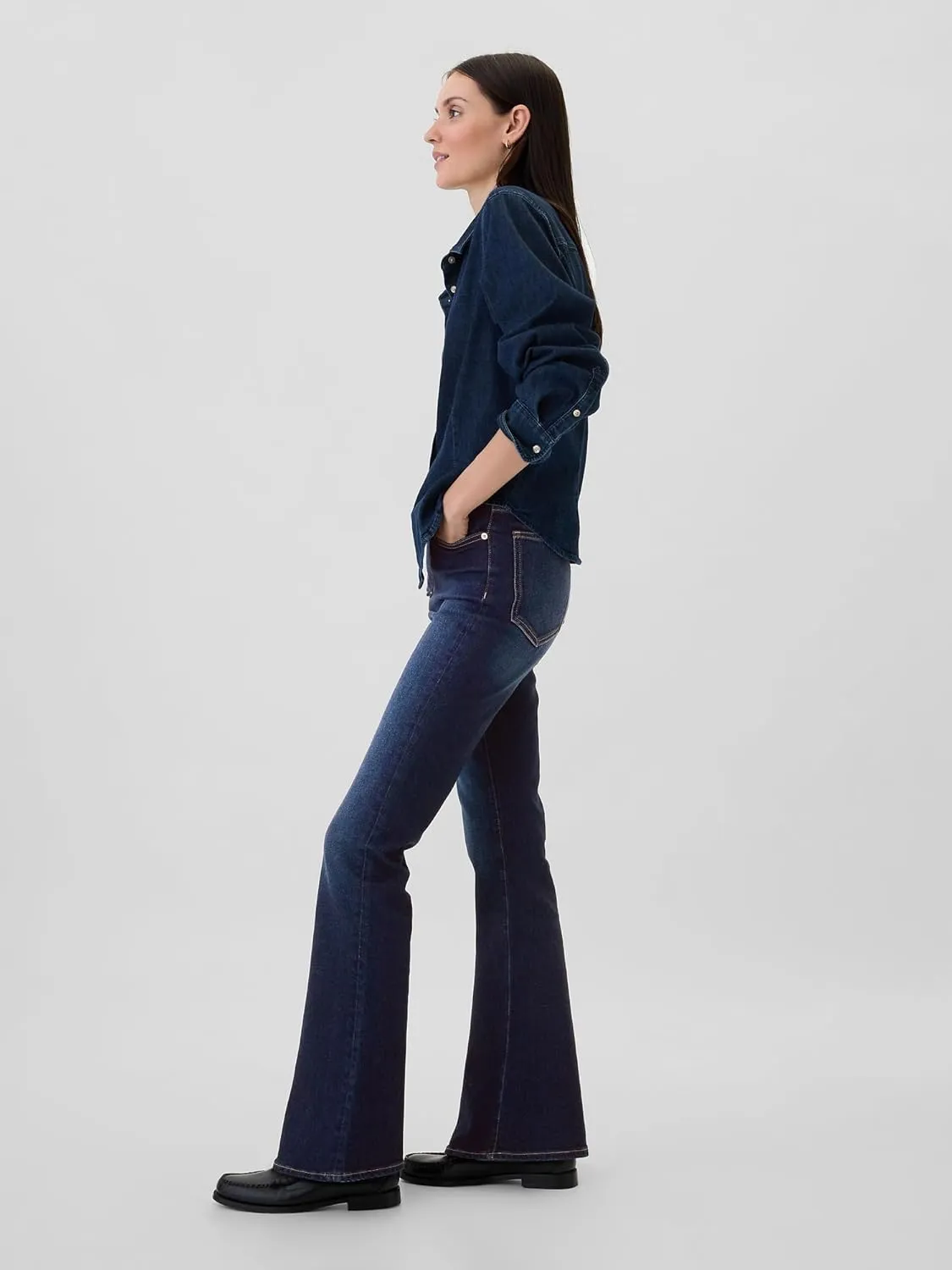 GAP Women's High Rise Flare Jeans
