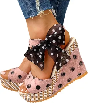 Gibobby Womens Sandals, Espadrilles for Women Wedge Closed Toe,Womens Summer Espadrille Heel Platform Wedge Sandals Ankle Buckle Strap Shoes, Z3-pink, 6