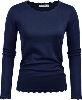 GRACE KARIN Women's High Stretchy Long Sleeve Pullover Sweater Blouse Top