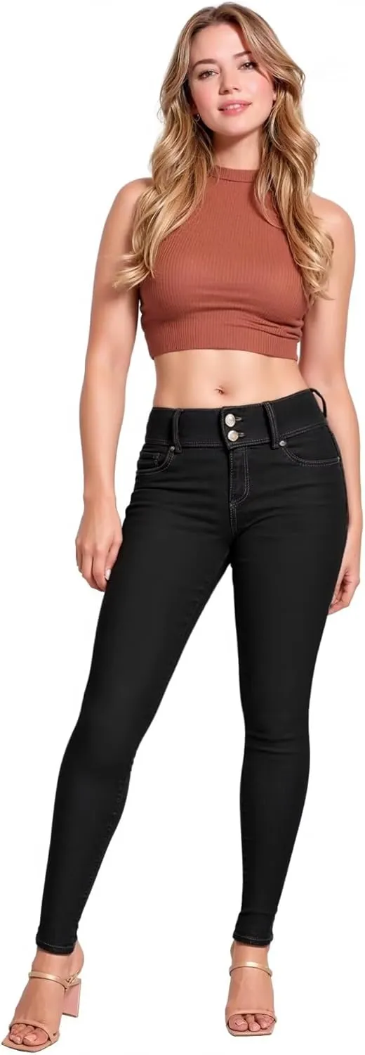 Hybrid & Company Women's Butt Lift V2 Super Comfy Stretch Denim Skinny Jeans