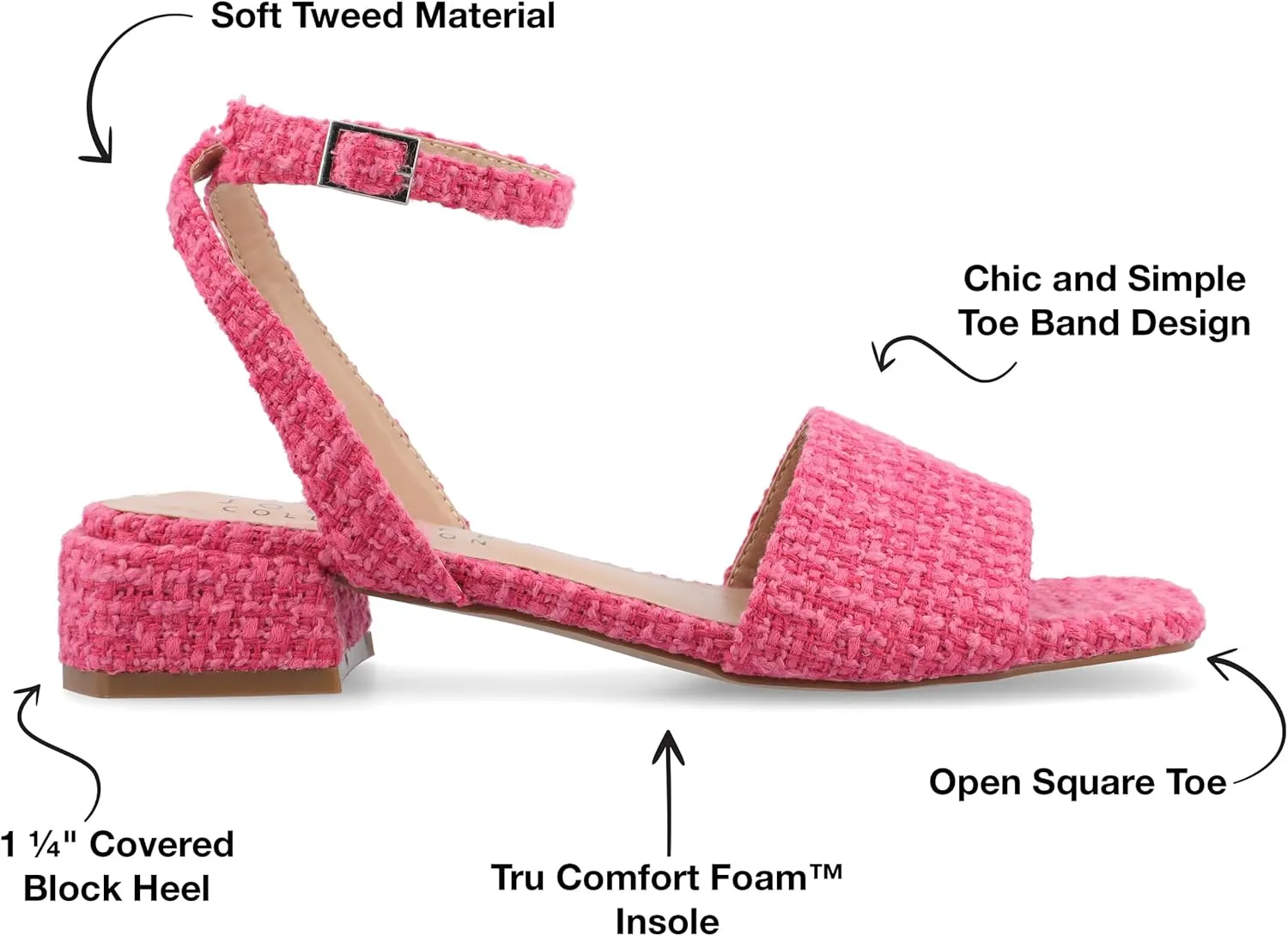 Journee Collection Womens Buckle Slingback Heels