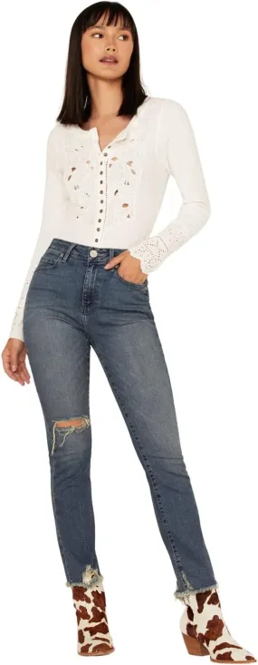 Kate-LBD1 High Rise Straight Jeans