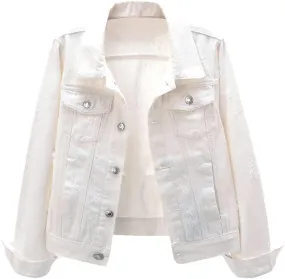 Kedera Womens Denim Jackets Distressed Ripped Long Sleeve Jean Jacket Coats