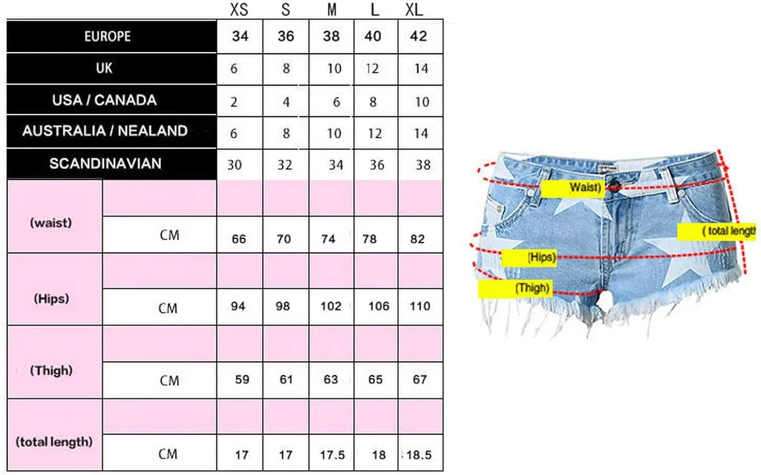 Ladies Casual Denim Shorts with Pockets