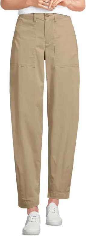 Lands' End Women's High Rise Barrel Leg Chino Pants