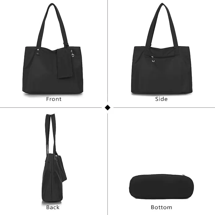 LassZone Womens Roomy Tote Bag Waterproof Satchel Shoulder Bags Ladies Travel Hobo Handbags Nylon Laptop Bags