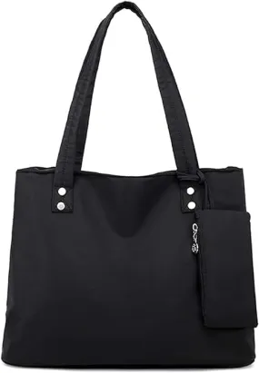 LassZone Womens Roomy Tote Bag Waterproof Satchel Shoulder Bags Ladies Travel Hobo Handbags Nylon Laptop Bags