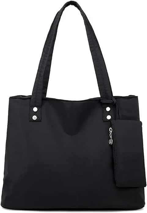 LassZone Womens Roomy Tote Bag Waterproof Satchel Shoulder Bags Ladies Travel Hobo Handbags Nylon Laptop Bags